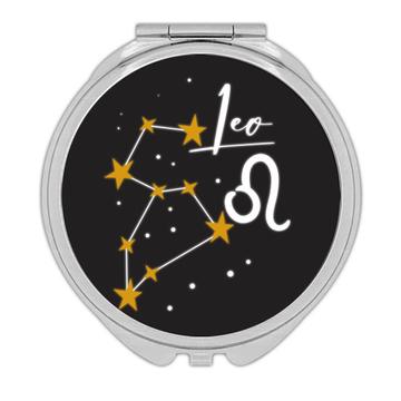 Leo Constellation : Gift Compact Mirror Zodiac Sign Astrology Horoscope Happy Birthday Stars