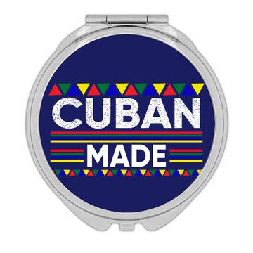 Cuban Made : Gift Compact Mirror Cuba Colorful Flags For Tourist Souvenir Latin Stripes Art Print
