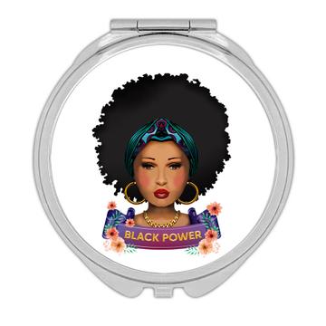Black Power : Gift Compact Mirror African American Pride Girl Magic Hair Queen USA Best Friend