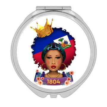 Haiti Haitian Girl Woman : Gift Compact Mirror Independence 1804 Flag Pride Queen African Hair