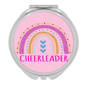 For Best Cheerleader : Gift Compact Mirror Cute Art Print Friend Sports Lover Girlish Decor