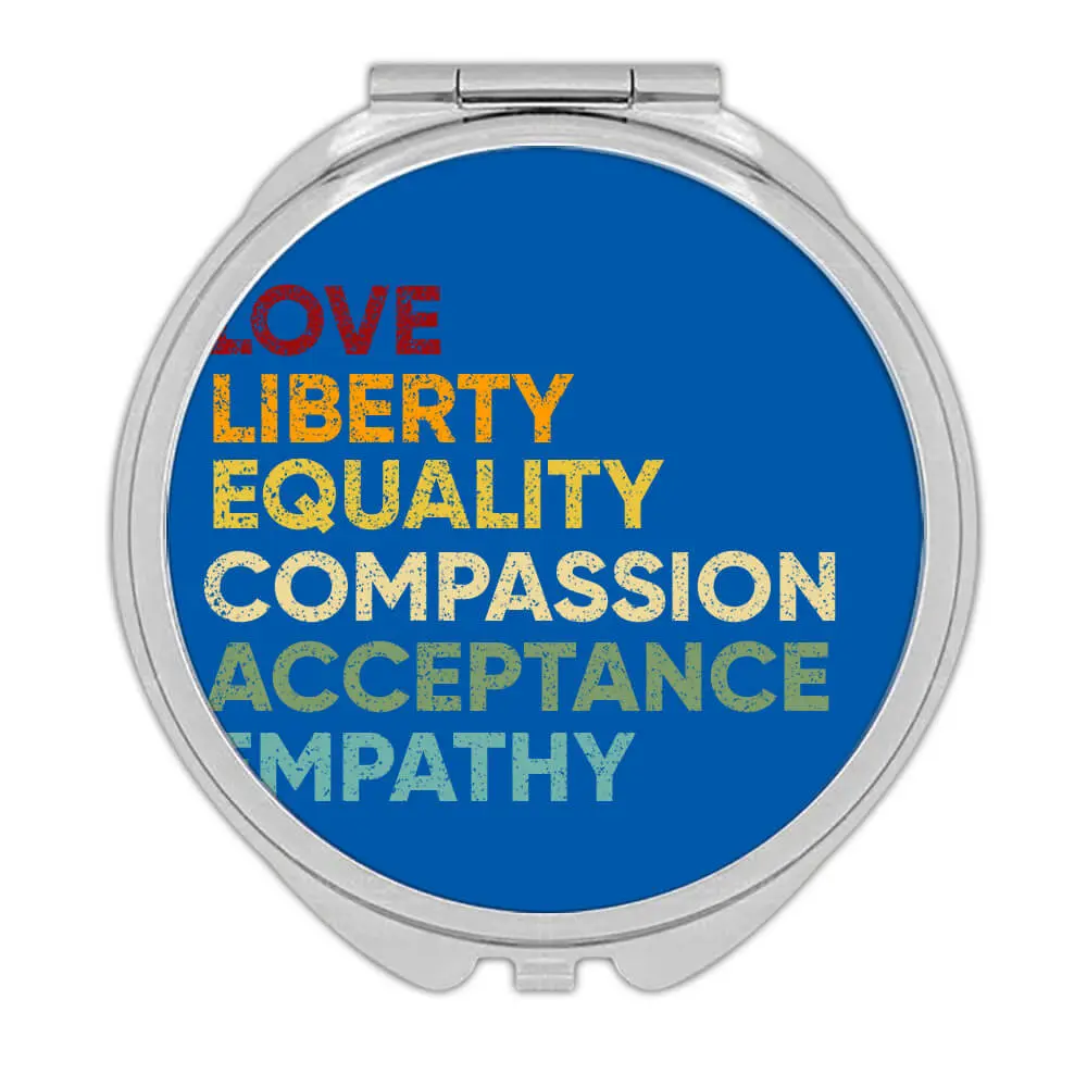 Autism Awareness Love  Liberty : Gift Compact Mirror Acceptance Compassion Empathy
