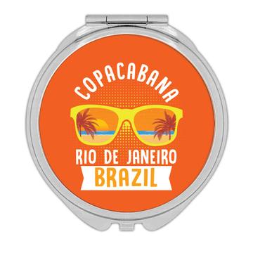 Copacabana Rio de Janeiro Brazil Glasses : Gift Compact Mirror