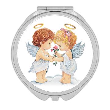Victorian Angel Cherub : Gift Compact Mirror Vintage Retro Religious Cute