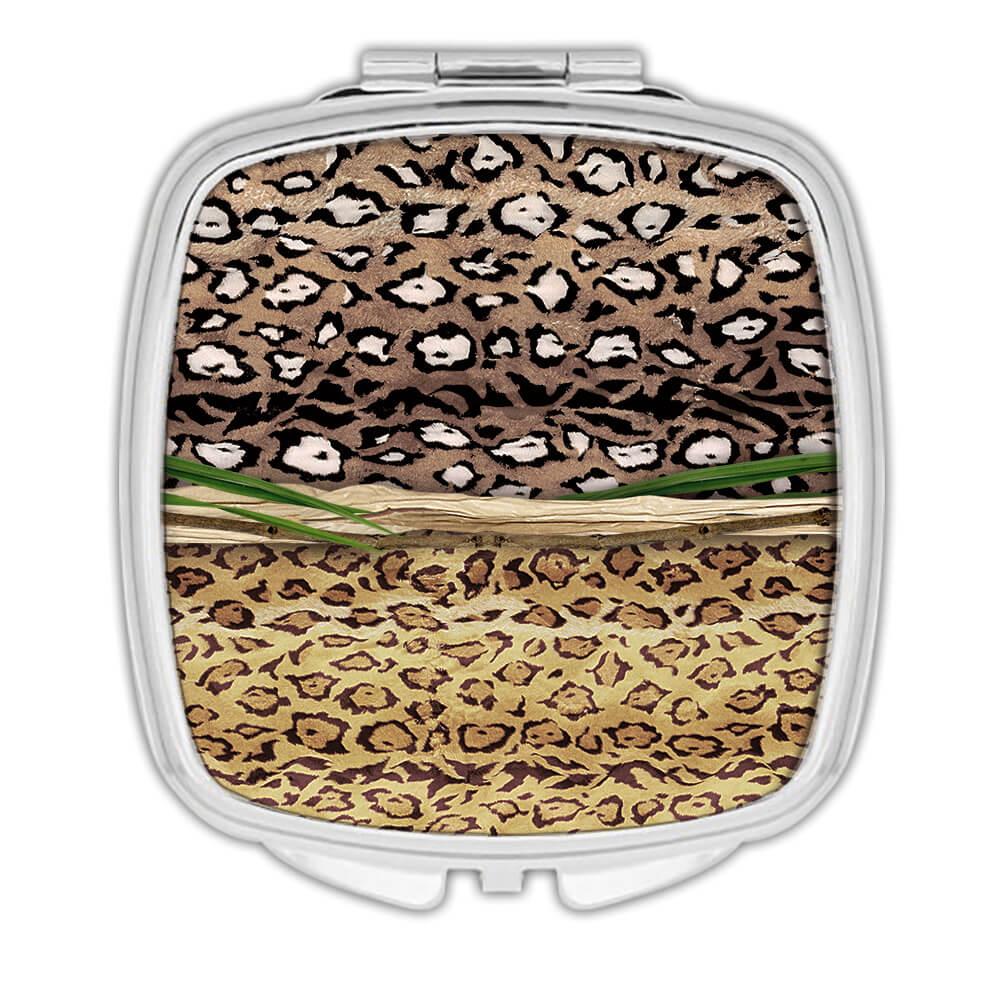 Gift Compact Mirror : Feline Animal Print Cheetah Leopard Fashion Nature Wild - Picture 7 of 7