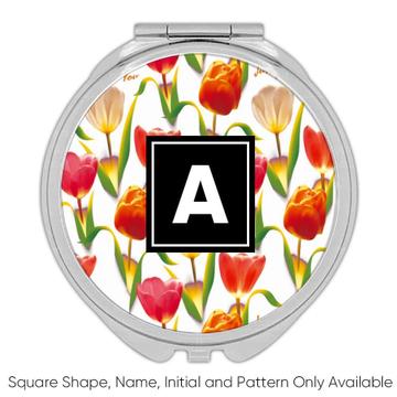 Tulips Buds : Gift Compact Mirror Wedding Communion Leaves Diy Pattern Crafter Banner Wall Decor
