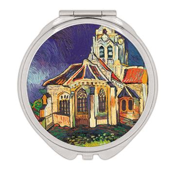Church at Auvers Vincent Van Gogh : Gift Compact Mirror Famous Oil Painting Art Artist Painter