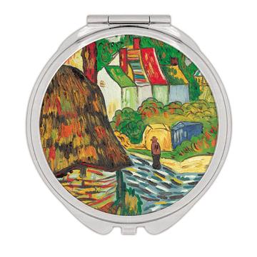 Village Colorful : Gift Compact Mirror Famous Oil Painting Art Artist Painter