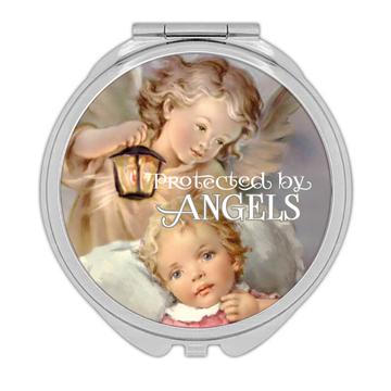 Victorian Angel Guardian Angel : Gift Compact Mirror Vintage Retro Protected by Angels