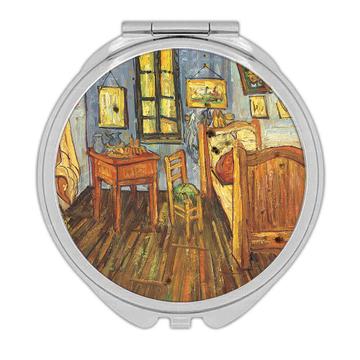 Bedroom in Arles Vincent Van Gogh : Gift Compact Mirror Famous Oil Painting Art Artist Painter