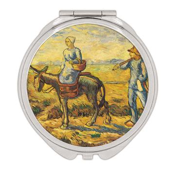 Countrymen Donkey Travelling : Gift Compact Mirror Famous Oil Painting Art Artist Painter