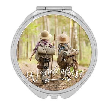 Children Hiking Backpakers Travel : Gift Compact Mirror Wanderlust Child Verkerke Style Kids