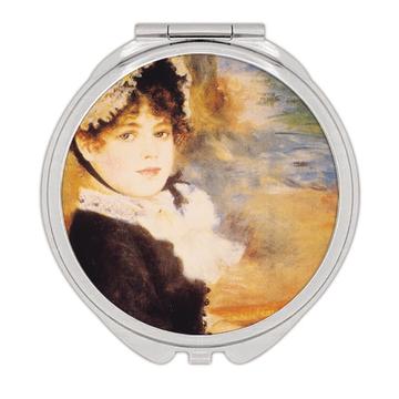 By the Seashore Renoir : Gift Compact Mirror Famous Oil Painting Art Artist Painter