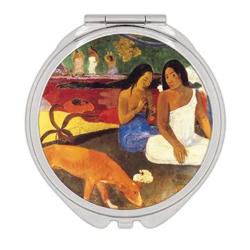 Arearea Paul Gauguin : Gift Compact Mirror Famous Oil Painting Art Artist Painter
