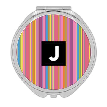 Baby Pink Stripes Pattern : Gift Compact Mirror Girl Shower Best Friend Abstract Teen Room Decor Lines