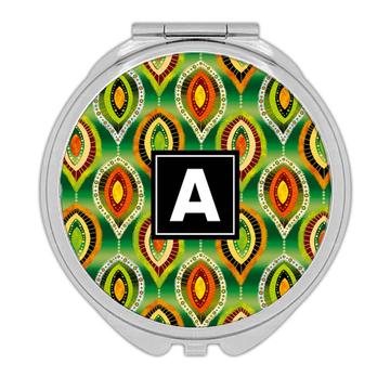 Esoteric Eye Pattern : Gift Compact Mirror Trendy Fashion Abstract Seamless Yoga Lover Wall Decor