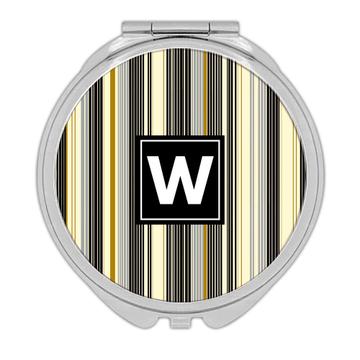 Stripes Lines Abstract Pattern : Gift Compact Mirror Seamless For Him Man Home Decor Fabric Print