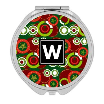 Christmas Abstract Circles : Gift Compact Mirror Stars Seasons Greetings Festive Pattern Family Time