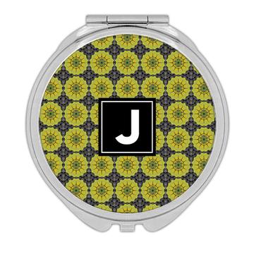 Geometric Mandala Ornament : Gift Compact Mirror Flower Arabesque Abstract Seamless Tracery