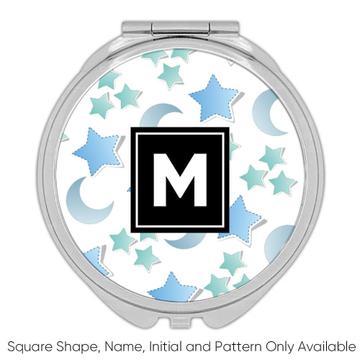 Baby Stars : Gift Compact Mirror Shower Moon Sew Stitch Pattern Welcome Party Decor Room Kids