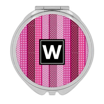 Abstract Prints Patchwork : Gift Compact Mirror Patterned Stripes Scales Floral Baby Girl Shower Feminine