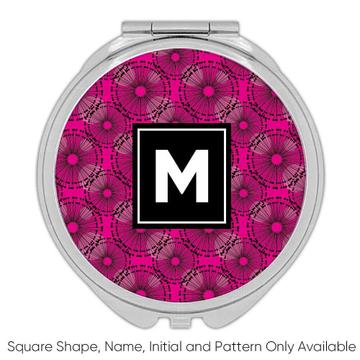 Abstract Arabesque Pink : Gift Compact Mirror Modern Contemporary Home Decor Design