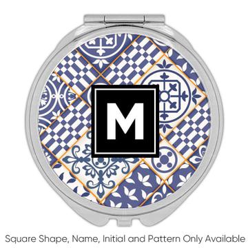 Mosaic Tile : Gift Compact Mirror Decor Home Design Portuguese Abstract Pattern Shapes Neutral