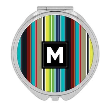 Multicolor Stripes Pattern : Gift Compact Mirror Abstract Seamless Lines For Man Him Father Craftwork