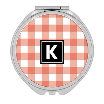 Tartan Pattern Kitchen Towel : Gift Compact Mirror Fabric Print Checkered Chess Abstract Seamless Cute