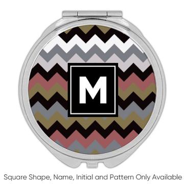 Missoni : Gift Compact Mirror Chevron Pastel Grey Pink Colorful Decor Pattern Home