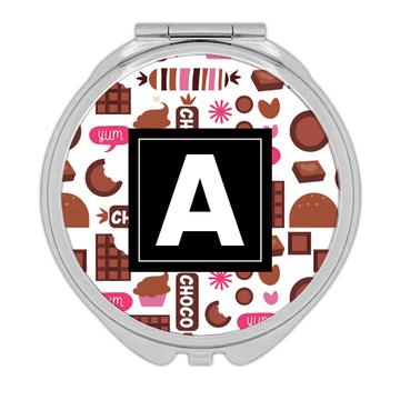 Chocolate Dessert : Gift Compact Mirror Clear Pattern Candy Bite Hearts Kids Kitchen Wall Decor Sweets