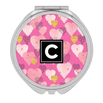 Hearts Abstract : Gift Compact Mirror Pattern Seamless Valentines Day Love Lovers Be Mine
