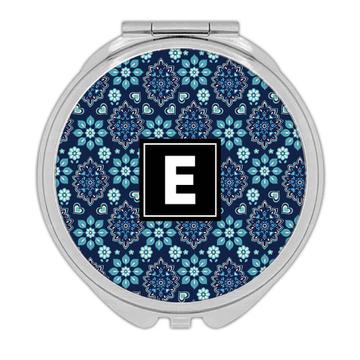 Moroccan Ornament : Gift Compact Mirror Mandalas Pattern Classic Style Floral Print Daisy Home