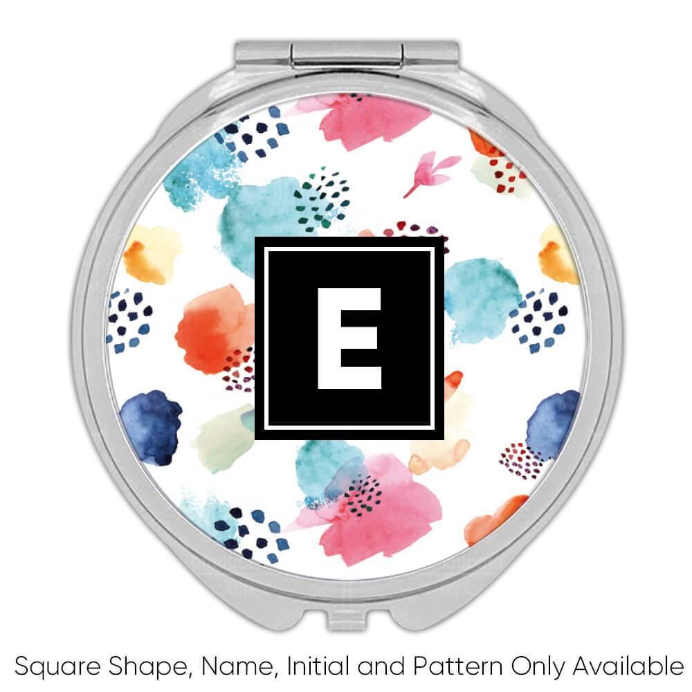 Geschenk Kompaktspiegel: Aquarell Spritzer Wohndeko skandinavisch - Bild 2 von 7