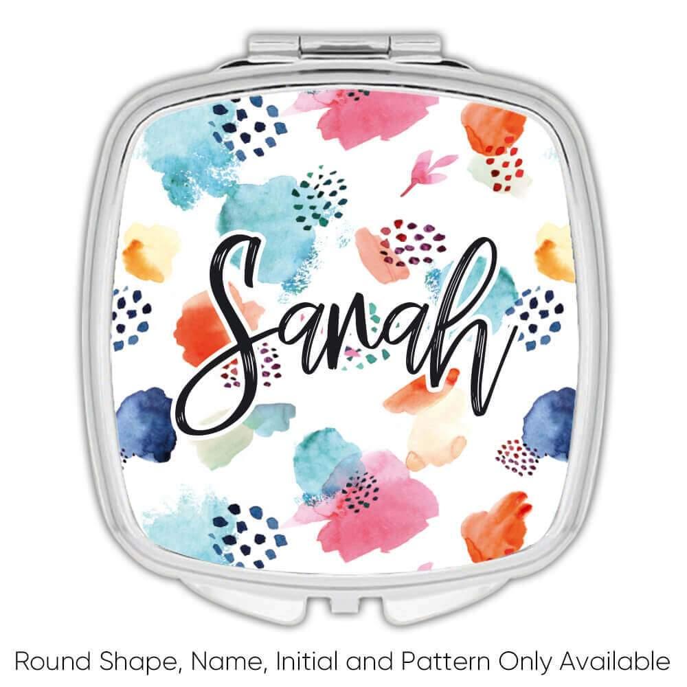 Geschenk Kompaktspiegel: Aquarell Spritzer Wohndeko skandinavisch - Bild 5 von 7