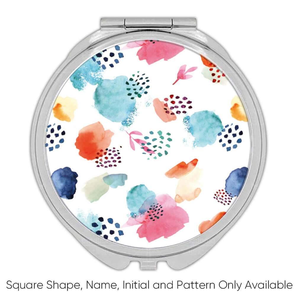 Geschenk Kompaktspiegel: Aquarell Spritzer Wohndeko skandinavisch - Bild 6 von 7
