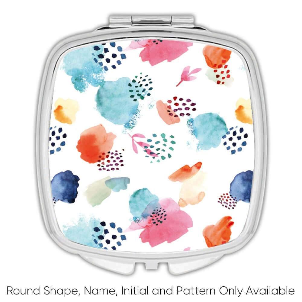 Geschenk Kompaktspiegel: Aquarell Spritzer Wohndeko skandinavisch - Bild 7 von 7