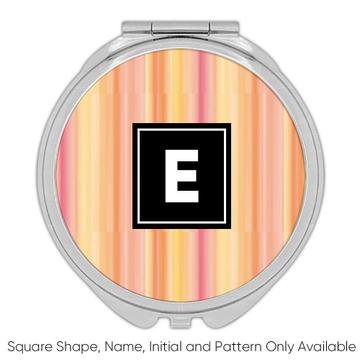 Stripes Pastel : Gift Compact Mirror Home Decor Scandinavian Orange Gradient