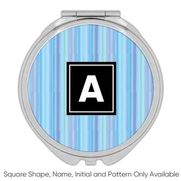 Stripes Pastel : Gift Compact Mirror Home Decor Scandinavian Blue Gradient