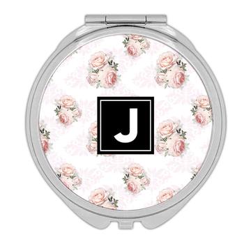 Roses Vintage Pattern : Gift Compact Mirror Arabesque Ornament Flowers Sweet Fifteen Sixteen