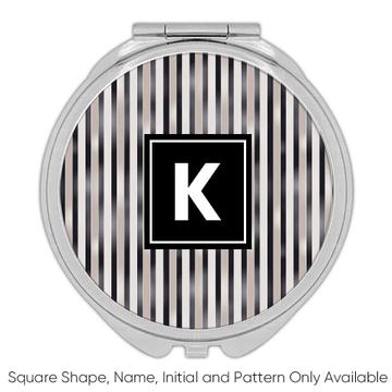Stripes Pattern : Gift Compact Mirror Abstract Lines Home Wall Decor Coworker Father Grandpa