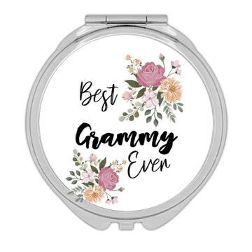 Best GRAMMY Ever : Gift Compact Mirror Flowers Floral Boho Vintage Pastel