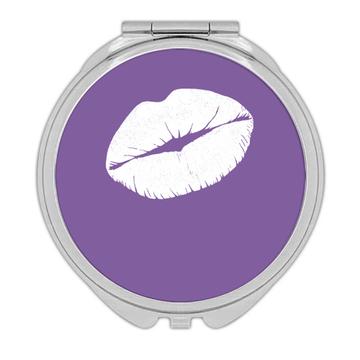 Lips Graphic : Gift Compact Mirror Female Woman Sexy Valentines