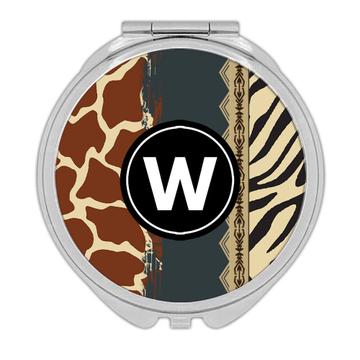Jaguar Giraffe Animal Print Fashion : Gift Compact Mirror Wild Animals Wildlife Fauna Safari Species