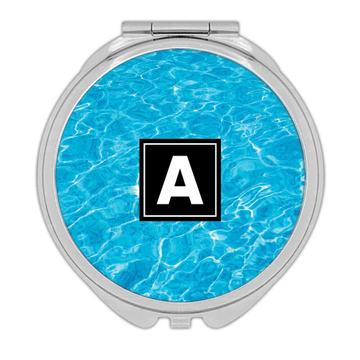 Limpid Water Photo Print : Gift Compact Mirror Marble Seamless Swimming Pool Summer Wall Decor