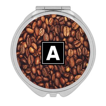 Coffee Beans Photograph Print : Gift Compact Mirror Delicious Grains Food Drink Kitchen Placemat