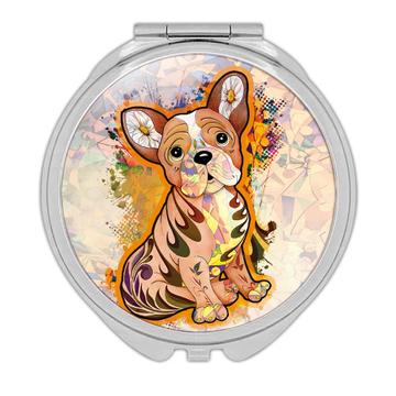 French Bulldog Fusion Colorful : Gift Compact Mirror Dog Pet Animal CuteWatercolor