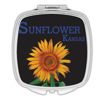Sunflower Kansas : Gift Compact Mirror Flower Floral Yellow Decor