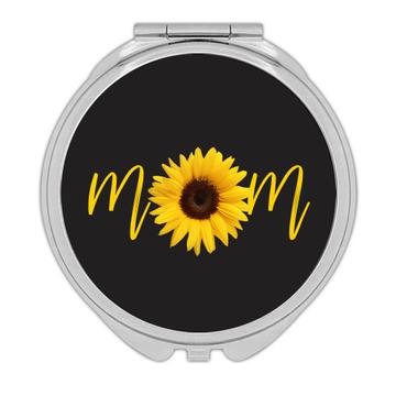 Sunflower Mom : Gift Compact Mirror Flower Floral Yellow Decor For Her Feminine Woman Women