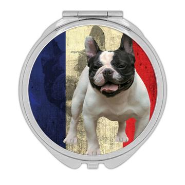 French Bulldog France Flag : Gift Compact Mirror Dog Pet Francaise